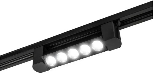 Светильник TRK-104 трековый однофазный линейный линзованный 10Вт черный картинка 